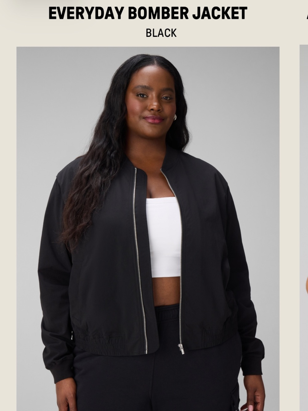 Fabletics Black Everyday Bomber Jacket